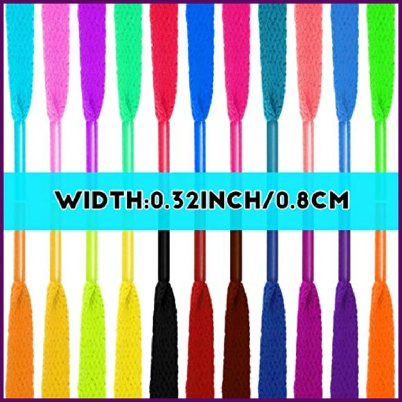 100 Pairs Polyester Shoelaces 47" Flat Sneaker Boot Laces - Picture 5 of 8